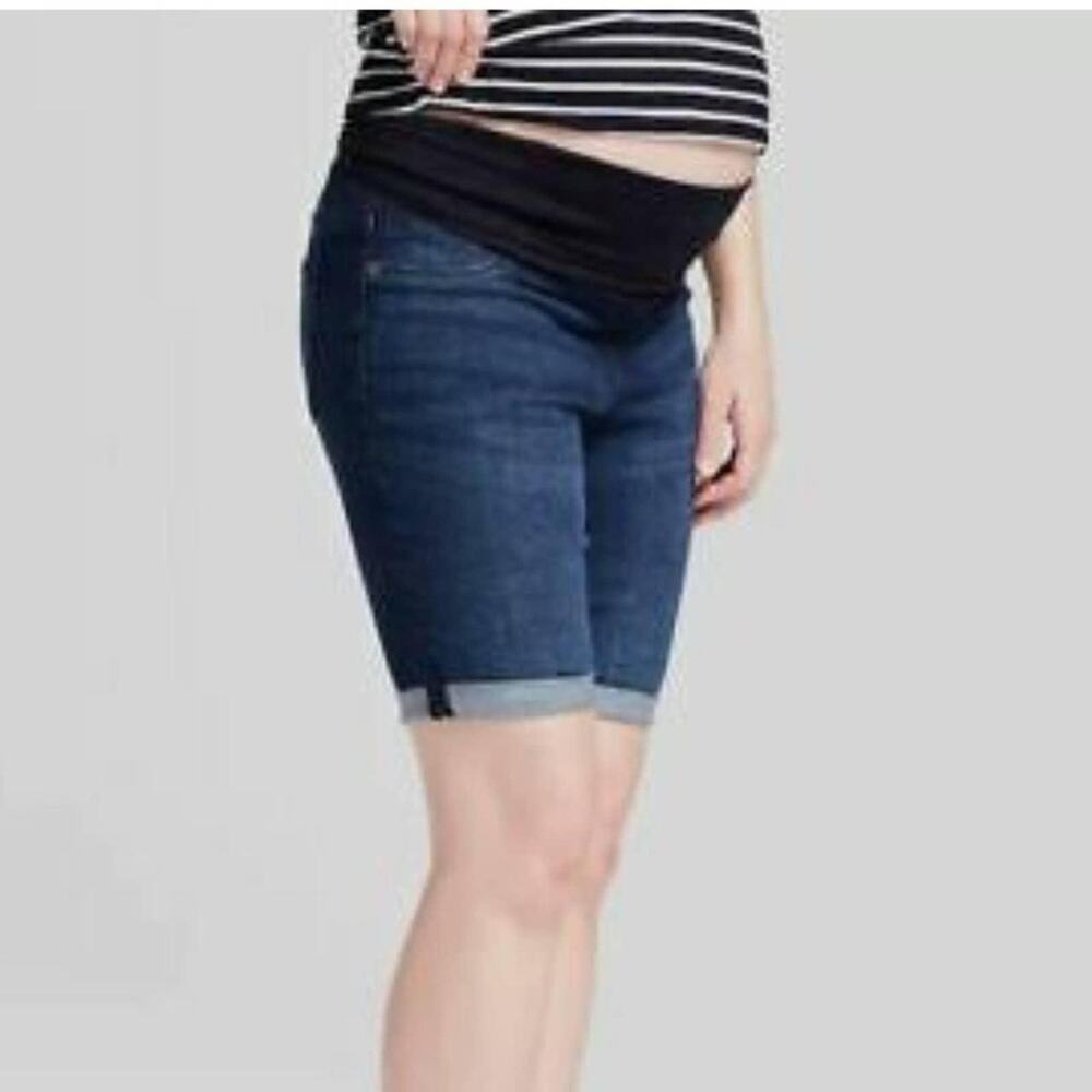 NWT MATERNITY SHORTS, JEANS IN BLUE TONE WOMEN'S SIZE 10